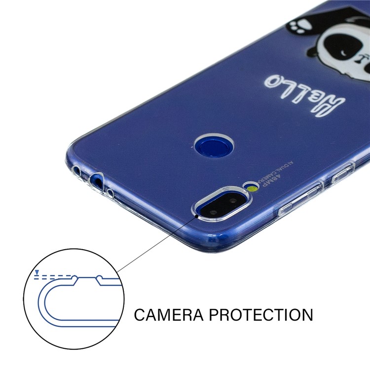 Pattern Printing Soft TPU Case for Xiaomi Redmi Note 7S / Note 7 / Note 7 Pro (India)- Hello Panda-5