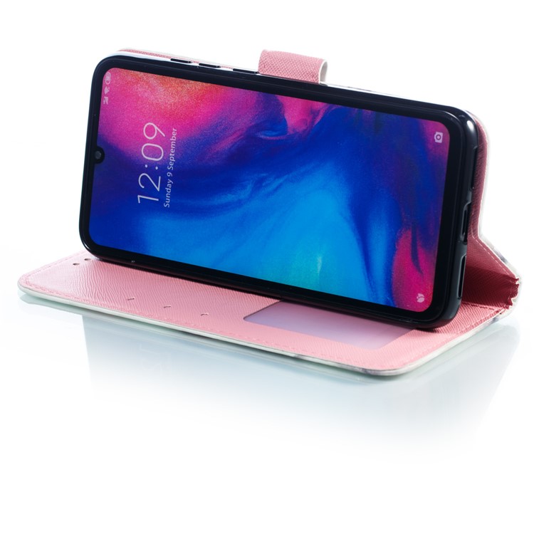 Pattern Printing Light Spot Decor Leather Wallet Case for Xiaomi Redmi Note 7S / Note 7 / Note 7 Pro (India) - Purple Butterfly-12