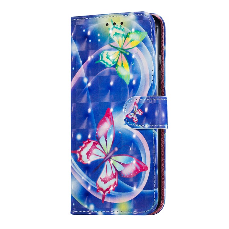 Pattern Printing Light Spot Decor Leather Wallet Case for Xiaomi Redmi Note 7S / Note 7 / Note 7 Pro (India) - Vivid Butterfly-4