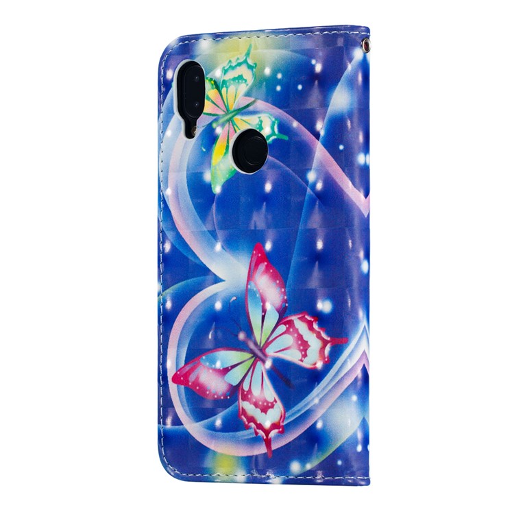 Pattern Printing Light Spot Decor Leather Wallet Case for Xiaomi Redmi Note 7S / Note 7 / Note 7 Pro (India) - Vivid Butterfly-5