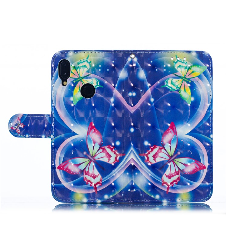 Pattern Printing Light Spot Decor Leather Wallet Case for Xiaomi Redmi Note 7S / Note 7 / Note 7 Pro (India) - Vivid Butterfly-9