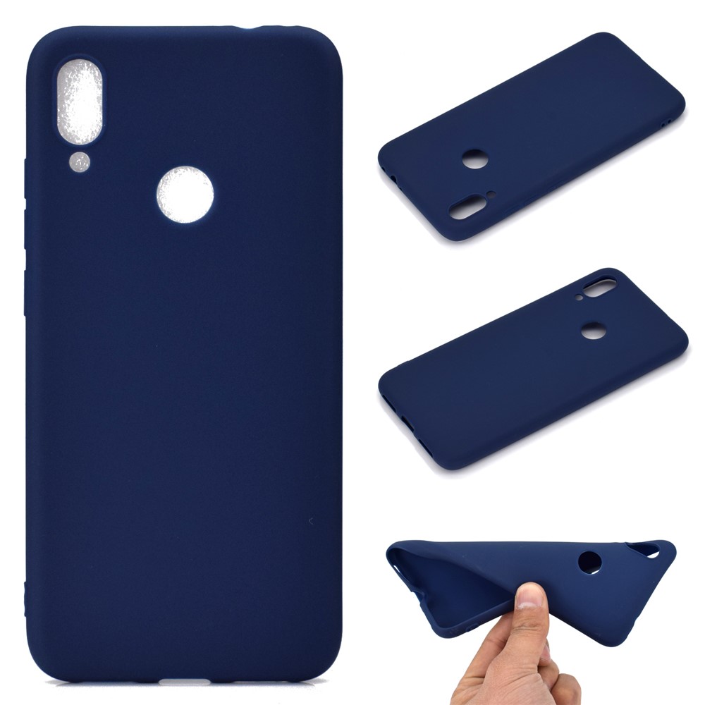 Soft Frosted TPU Case for Xiaomi Redmi Note 7S / Note 7 / Note 7 Pro (India) - Dark Blue-1