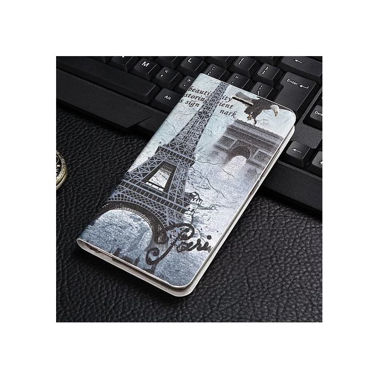 Pretty Pattern Leather Case Stand for Xiaomi Redmi Note 3 / Note 3 Pro - Paris Eiffel Tower-1