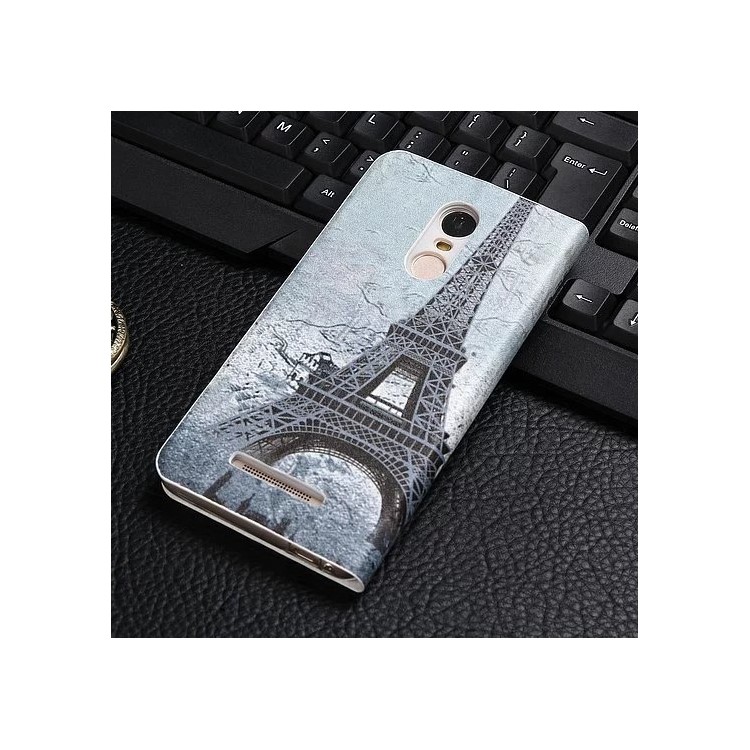 Pretty Pattern Leather Case Stand for Xiaomi Redmi Note 3 / Note 3 Pro - Paris Eiffel Tower-2