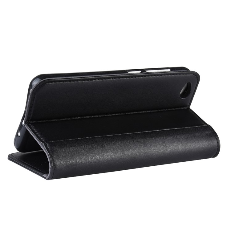 Split Leather Wallet Flip Stand Case for Xiaomi Redmi Go - Black-7
