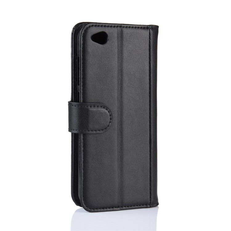 Split Leather Wallet Flip Stand Case for Xiaomi Redmi Go - Black-8