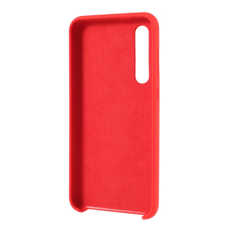 Rubberized Silky Silicone Case for Xiaomi Mi 9 SE - Red-3