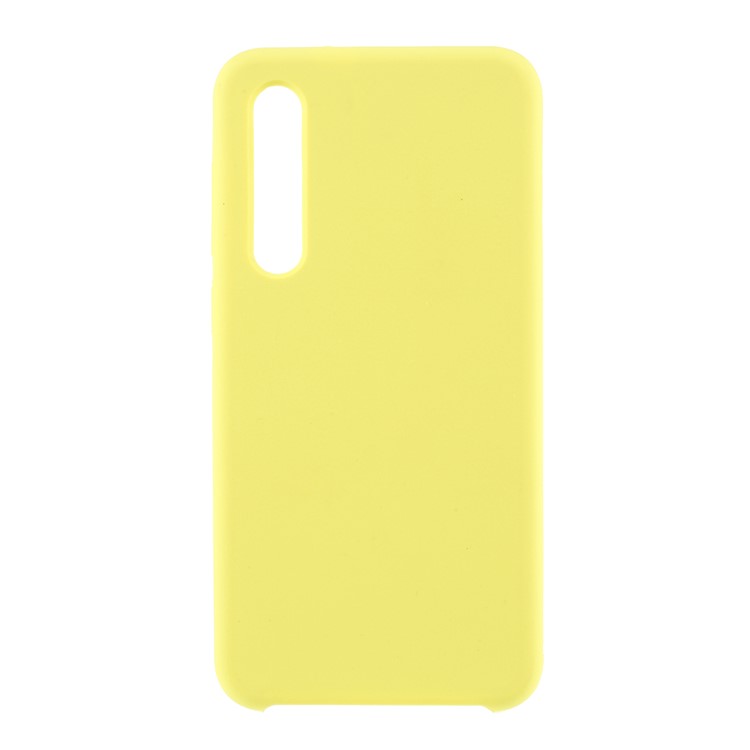 Rubberized Silky Silicone Case for Xiaomi Mi 9 SE - Yellow-1