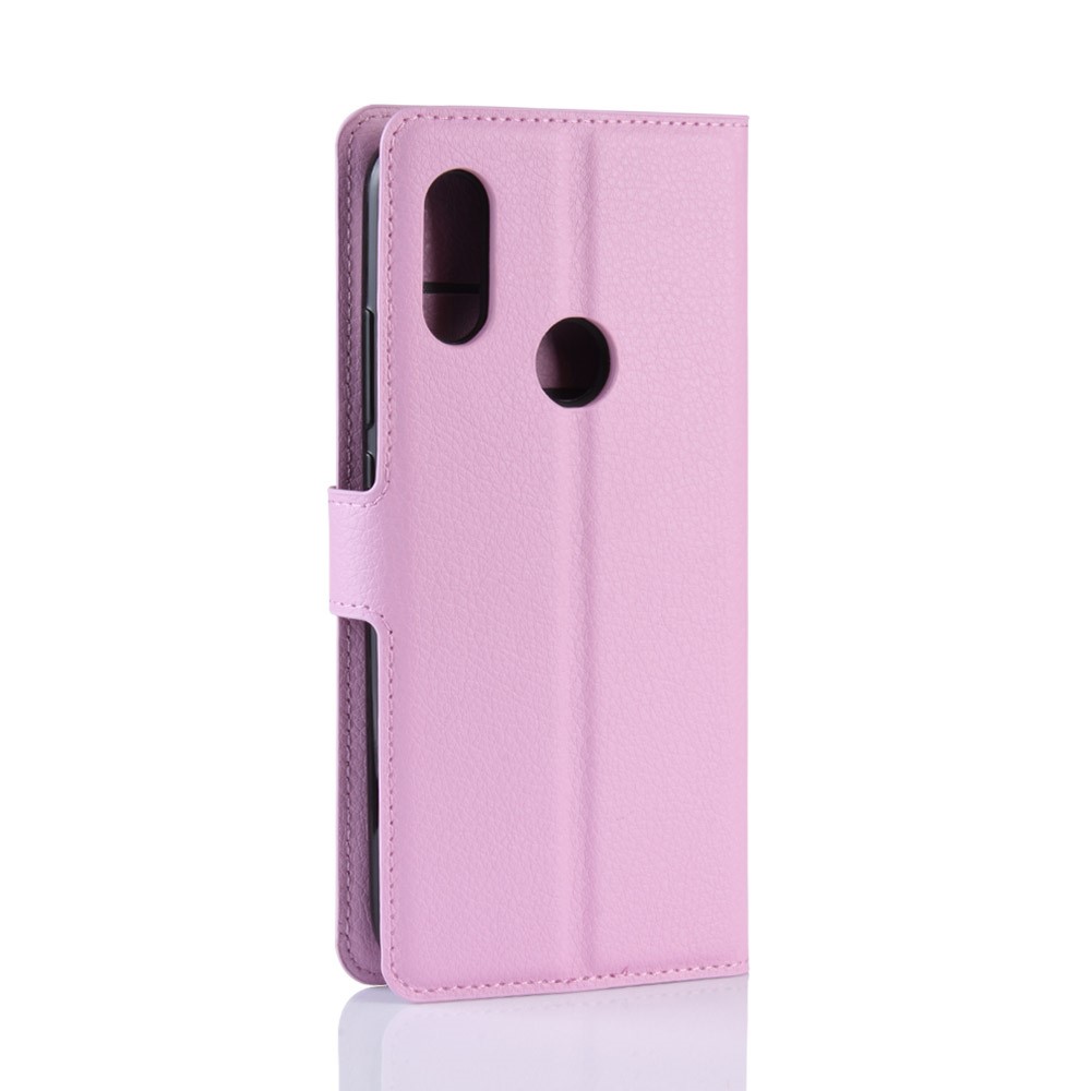 Litchi Skin Wallet Leather Stand Case for Xiaomi Redmi 7 / Redmi Y3 - Pink-6