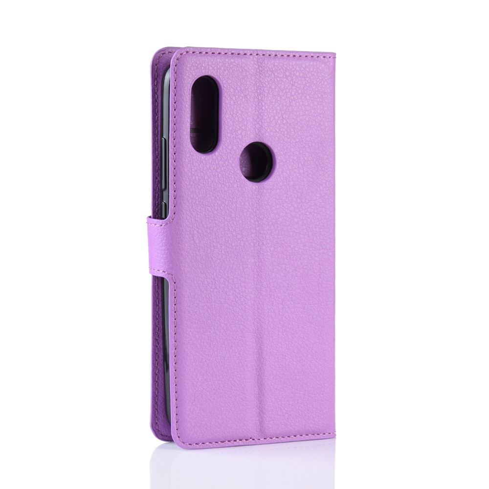 Litchi Skin Wallet Leather Stand Case for Xiaomi Redmi 7 / Redmi Y3 - Purple-6