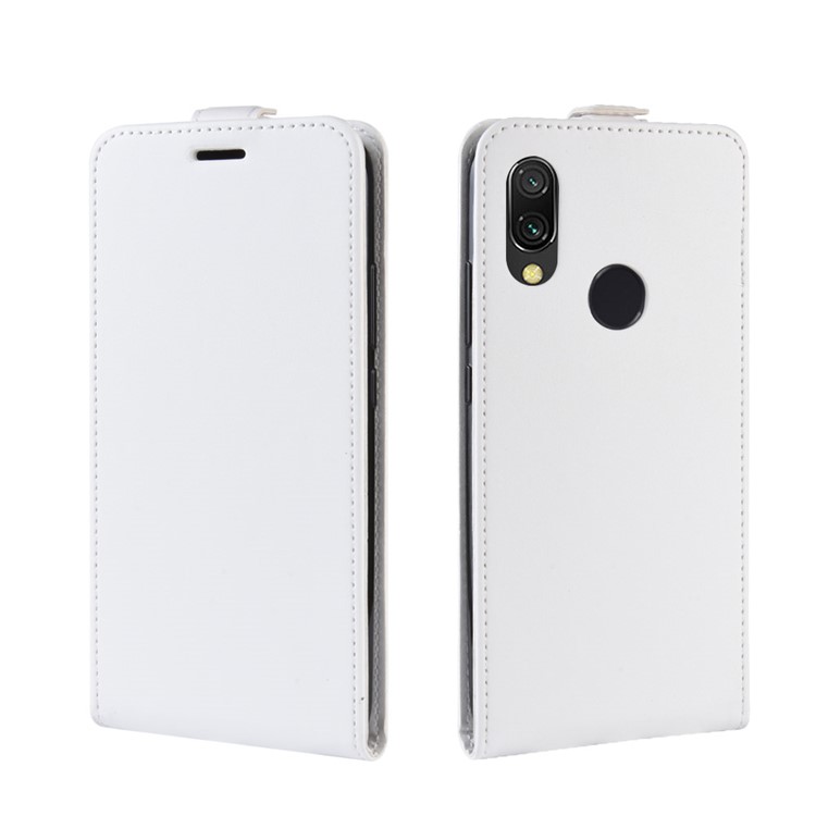 Crazy Horse Vertical Leather Case with Card Slot for Xiaomi Redmi 7 / Redmi Y3 - White-2