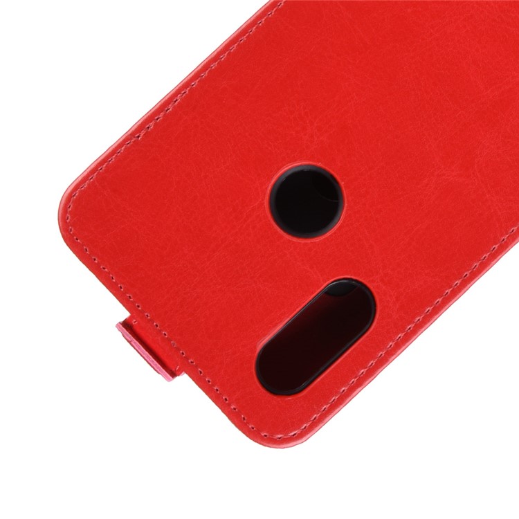 Crazy Horse Vertical Leather Case with Card Slot for Xiaomi Redmi 7 / Redmi Y3 - Red-3