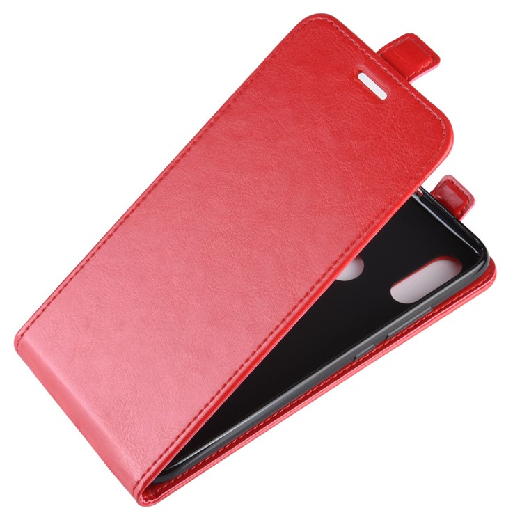 Crazy Horse Vertical Leather Case with Card Slot for Xiaomi Redmi 7 / Redmi Y3 - Red-4