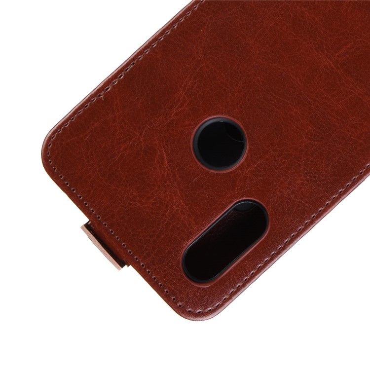 Crazy Horse Vertical Leather Case with Card Slot for Xiaomi Redmi 7 / Redmi Y3 - Brown-3
