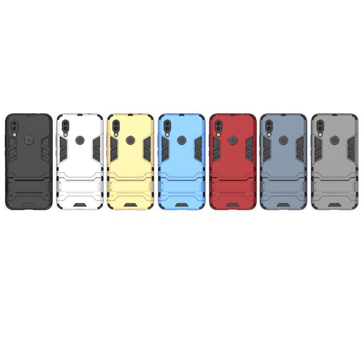 Plastic + TPU Hybrid Case with Kickstand for Xiaomi Redmi 7 - Black-10