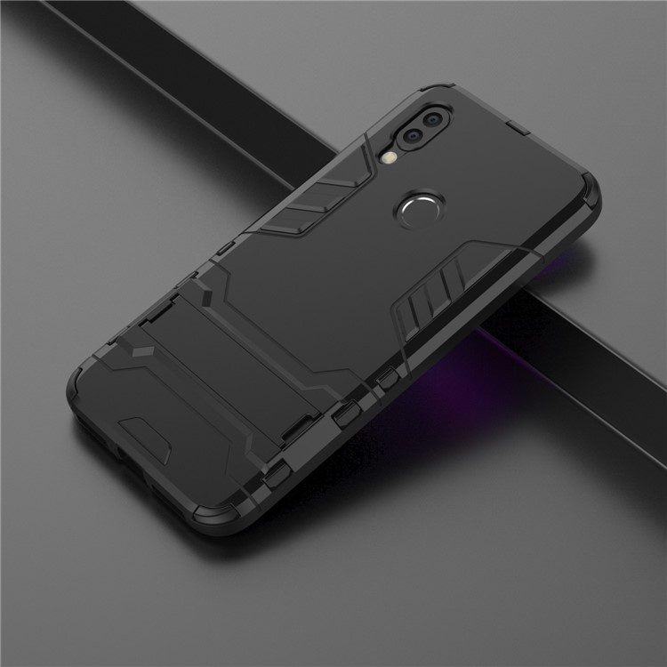 Plastic + TPU Hybrid Case with Kickstand for Xiaomi Redmi 7 - Black-9