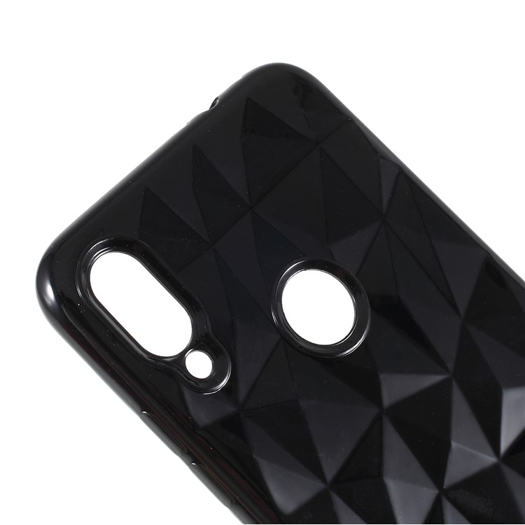3D Grão De Diamante Macio TPU Caso Para Xiaomi Redmi Note 7 / Nota 7 Pro (índia) - Preto-4