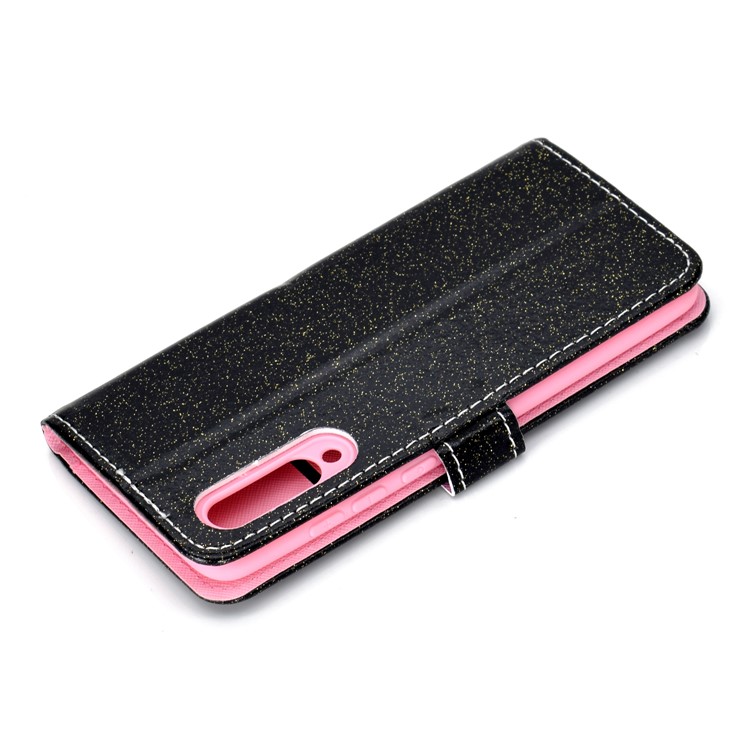 Flash Powder Leather Wallet Stand Case for Xiaomi Mi 9 - Black-4