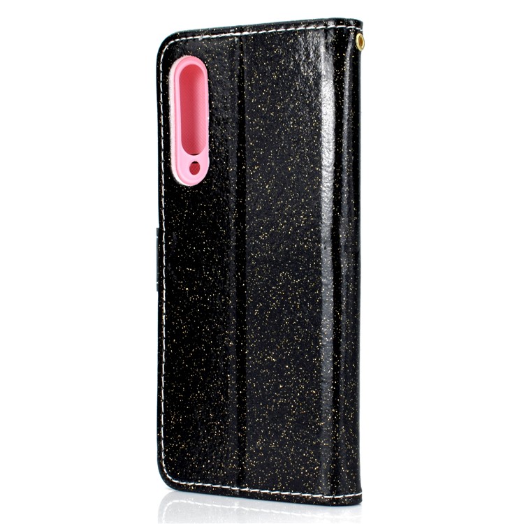 Flash Powder Leather Wallet Stand Case for Xiaomi Mi 9 - Black-6