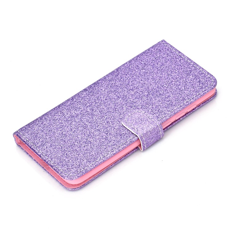Flash Powder Leather Wallet Stand Case for Xiaomi Mi 9 - Purple-3