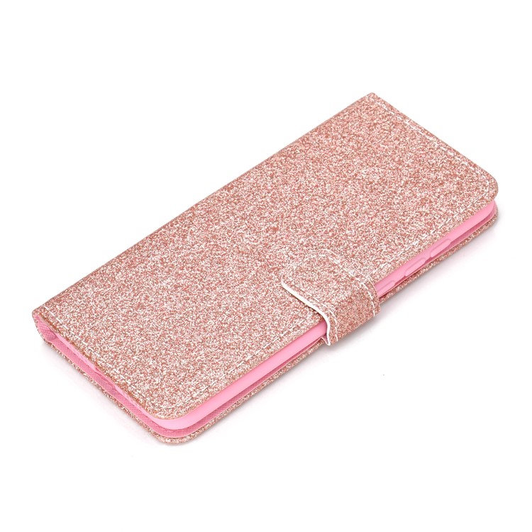 Flash Powder Leather Wallet Stand Case Para Xiaomi MI 9 - Oro Rosa