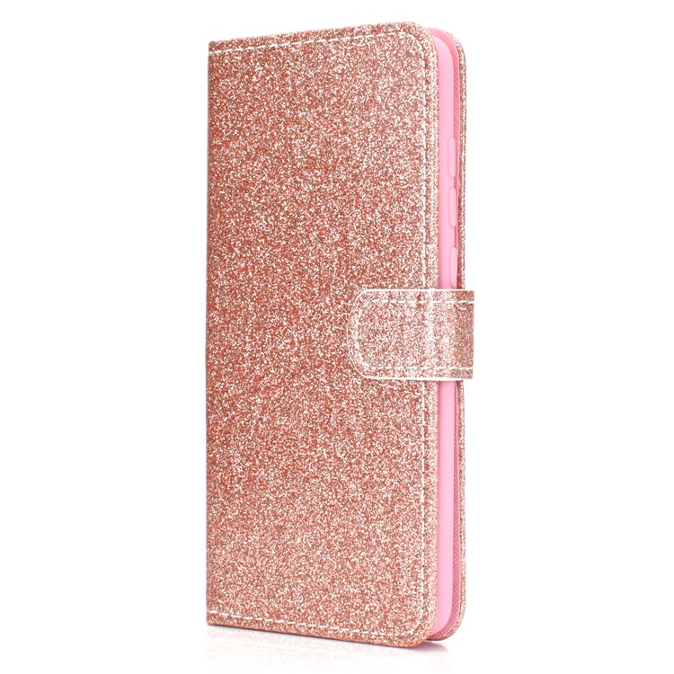 Flash Powder Leather Wallet Stand Case for Xiaomi Mi 9 - Rose Gold-5