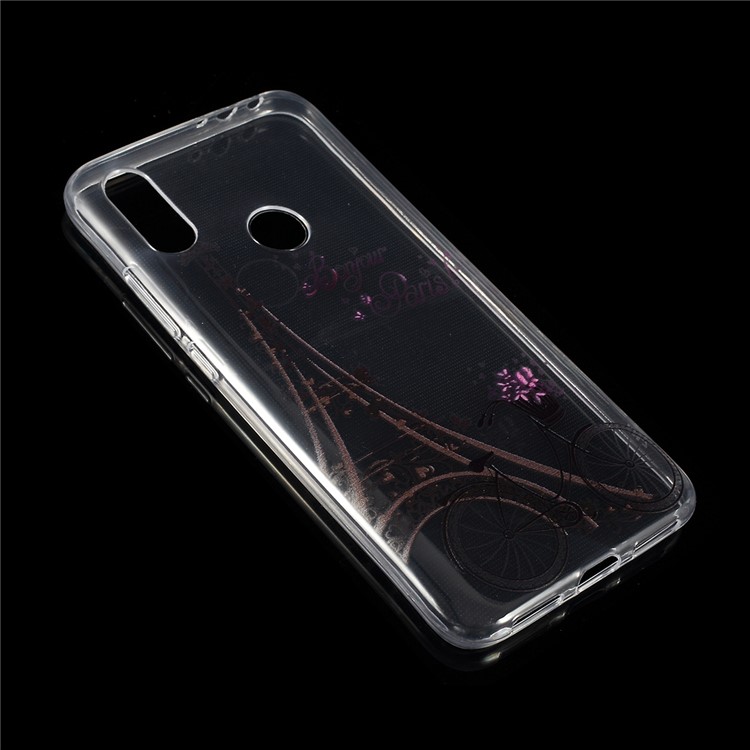 Pattern Printing TPU Soft Phone Shell Case for Xiaomi Redmi 7 / Redmi Y3 - Eiffel Tower and Bicycle-1