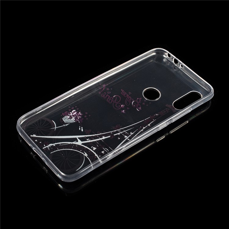 Pattern Printing TPU Soft Phone Shell Case for Xiaomi Redmi 7 / Redmi Y3 - Eiffel Tower and Bicycle-3