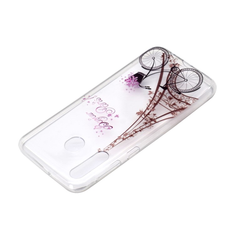 Pattern Printing TPU Soft Phone Shell Case for Xiaomi Redmi 7 / Redmi Y3 - Eiffel Tower and Bicycle-4