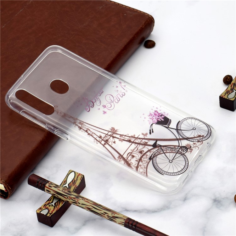 Pattern Printing TPU Soft Phone Shell Case for Xiaomi Redmi 7 / Redmi Y3 - Eiffel Tower and Bicycle-5