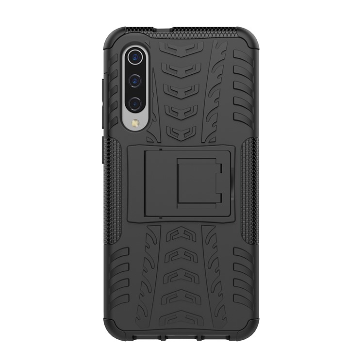 Anti-slip PC + TPU Hybrid Case with Kickstand for Xiaomi Mi 9 SE - Black-2