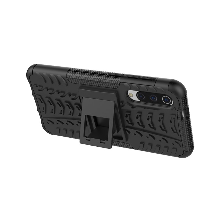 Anti-slip PC + TPU Hybrid Case with Kickstand for Xiaomi Mi 9 SE - Black-4