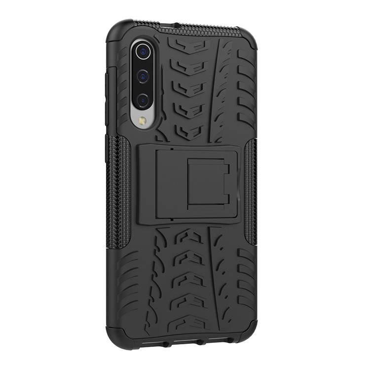 Anti-slip PC + TPU Hybrid Case with Kickstand for Xiaomi Mi 9 SE - Black-7