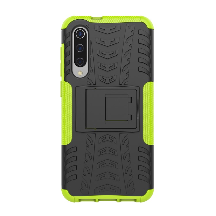 Anti-slip PC + TPU Hybrid Case with Kickstand for Xiaomi Mi 9 SE - Green-2
