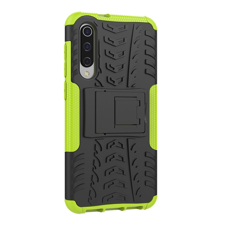 Anti-slip PC + TPU Hybrid Case with Kickstand for Xiaomi Mi 9 SE - Green-7