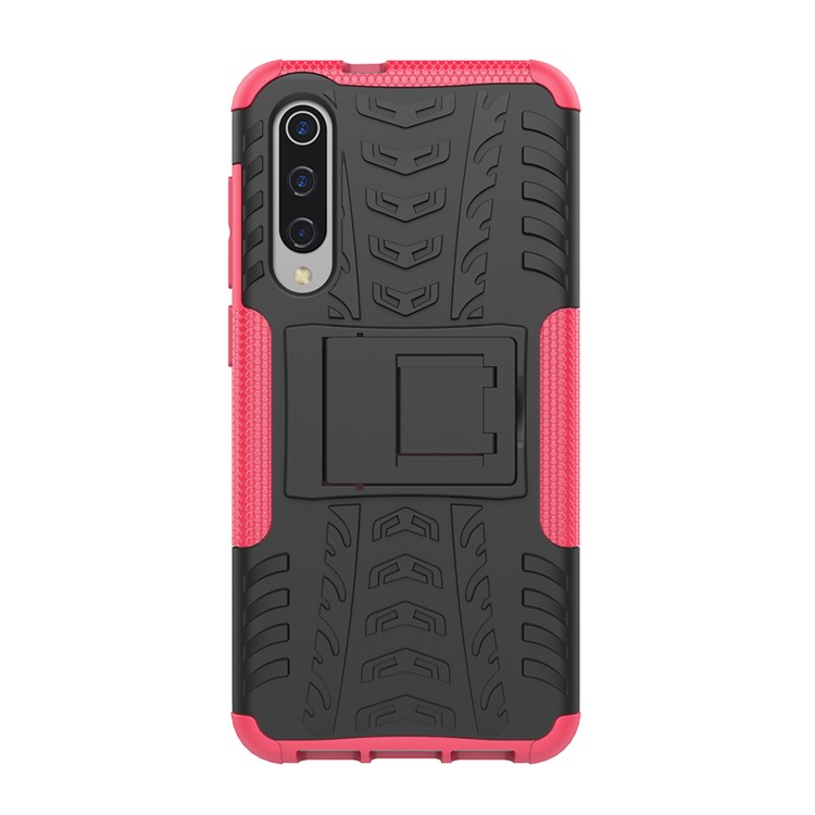 Anti-slip PC + TPU Hybrid Case with Kickstand for Xiaomi Mi 9 SE - Rose-2