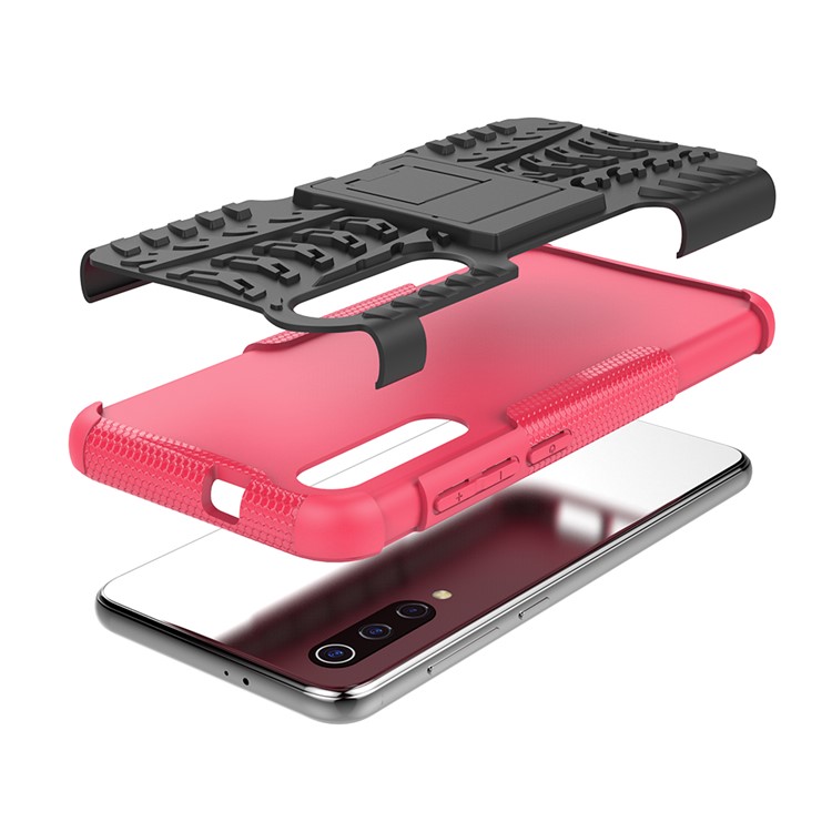 Anti-slip PC + TPU Hybrid Case with Kickstand for Xiaomi Mi 9 SE - Rose-5