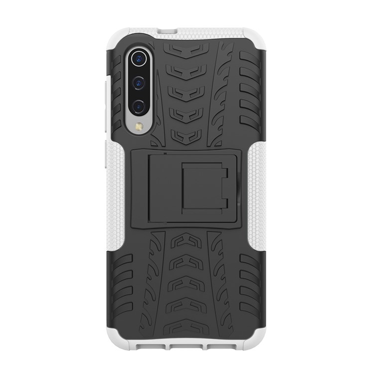Anti-slip PC + TPU Hybrid Case with Kickstand for Xiaomi Mi 9 SE - White-2