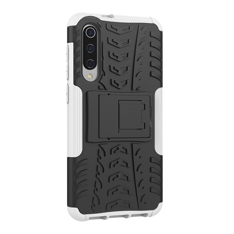 Anti-slip PC + TPU Hybrid Case with Kickstand for Xiaomi Mi 9 SE - White-7