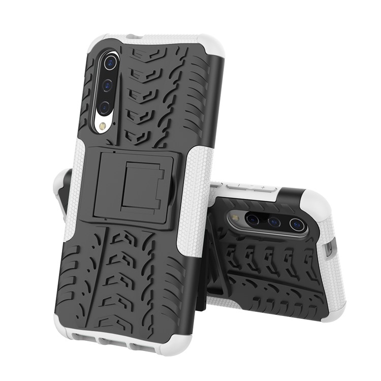 Anti-slip PC + TPU Hybrid Case with Kickstand for Xiaomi Mi 9 SE - White-8