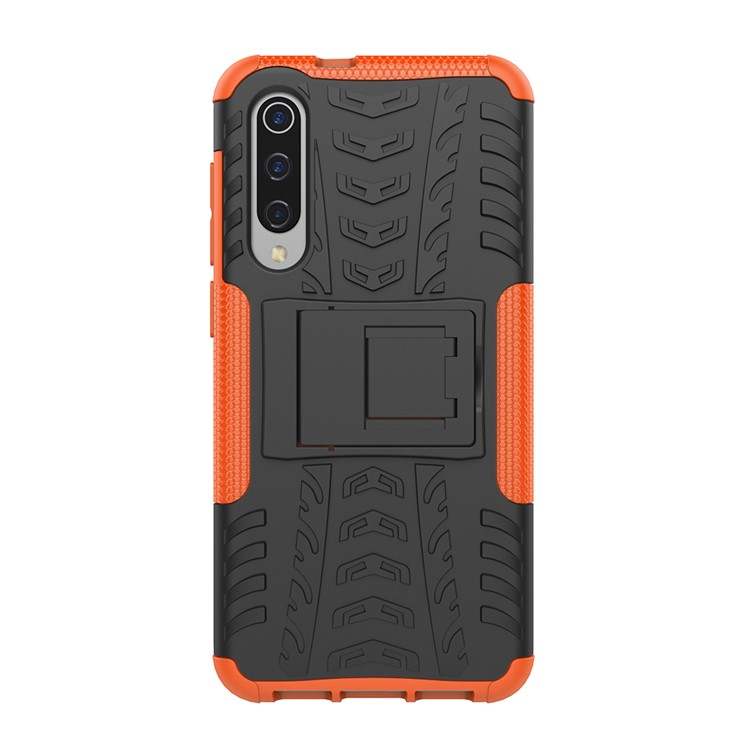 Anti-slip PC + TPU Hybrid Case with Kickstand for Xiaomi Mi 9 SE - Orange-2