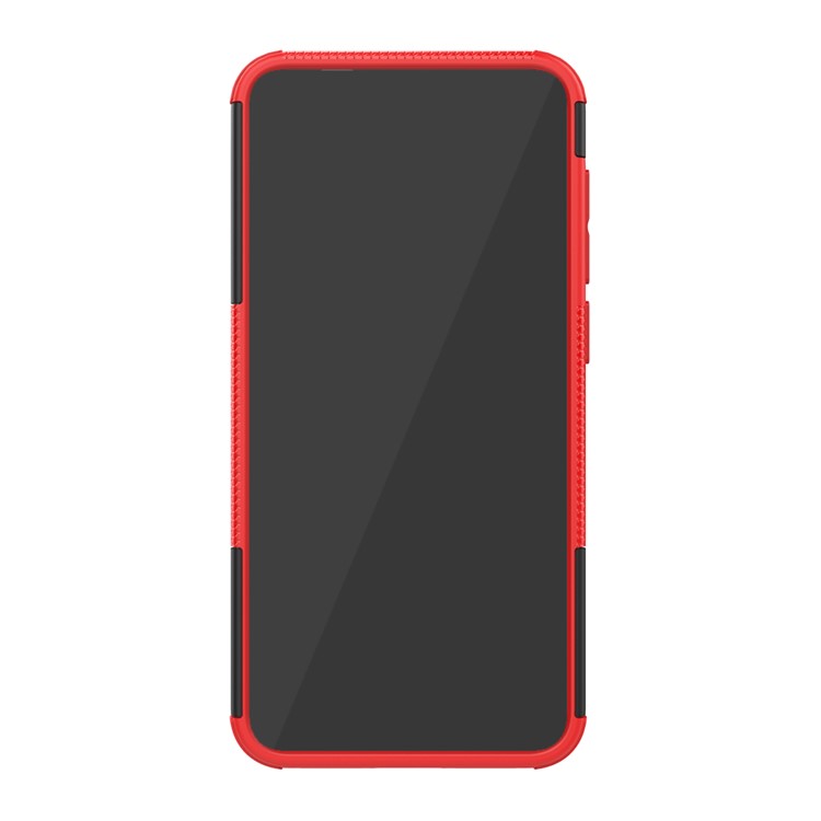 Anti-slip PC + TPU Hybrid Case with Kickstand for Xiaomi Mi 9 SE - Red-4