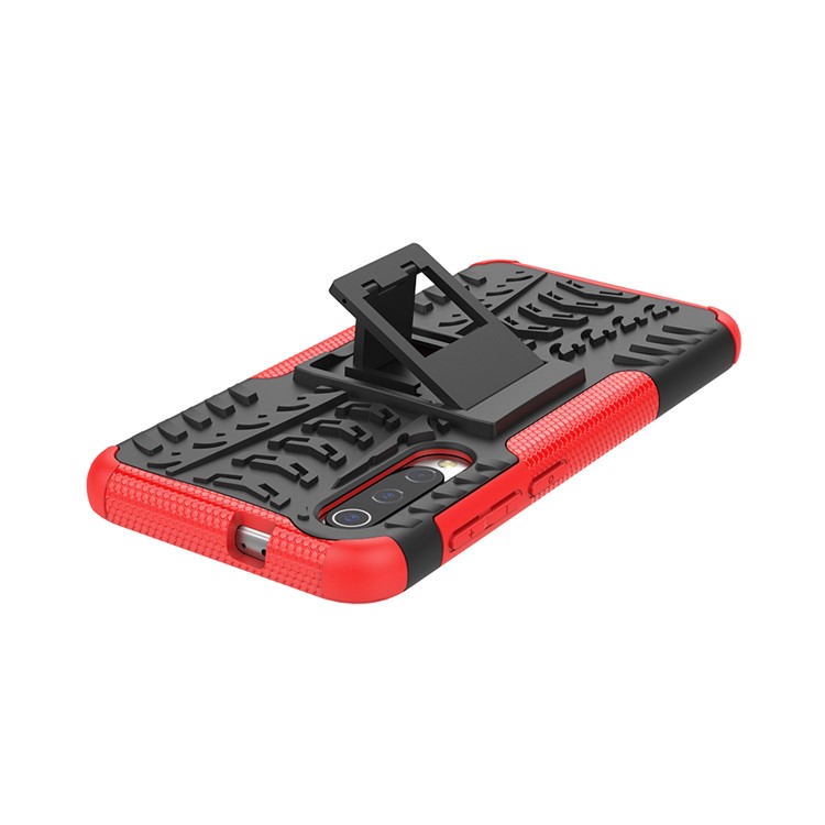 Anti-slip PC + TPU Hybrid Case with Kickstand for Xiaomi Mi 9 SE - Red-7