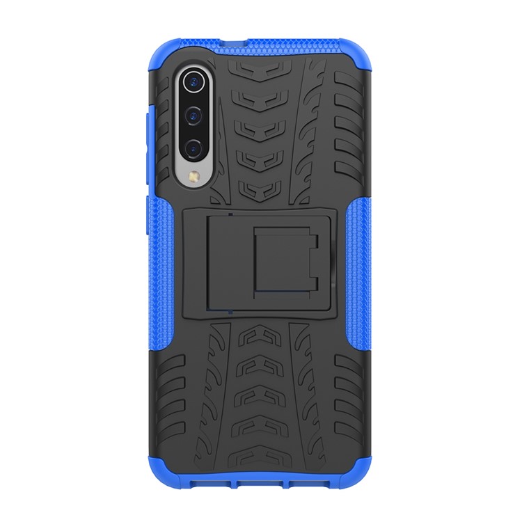 Anti-slip PC + TPU Hybrid Case with Kickstand for Xiaomi Mi 9 SE - Blue-2