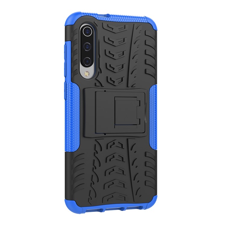 Anti-slip PC + TPU Hybrid Case with Kickstand for Xiaomi Mi 9 SE - Blue-7