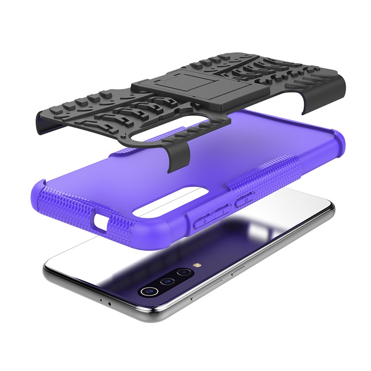 Anti-slip PC + TPU Hybrid Case with Kickstand for Xiaomi Mi 9 SE - Purple-5