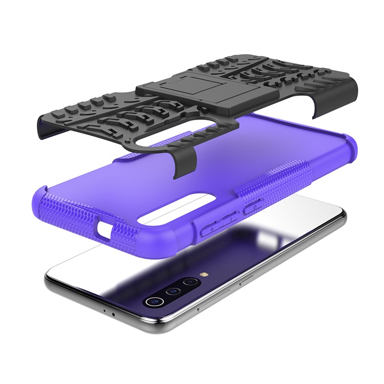 Anti-slip PC + TPU Hybrid Case Con Kickstand Para Xiaomi Mi 9 SE - Violeta-5