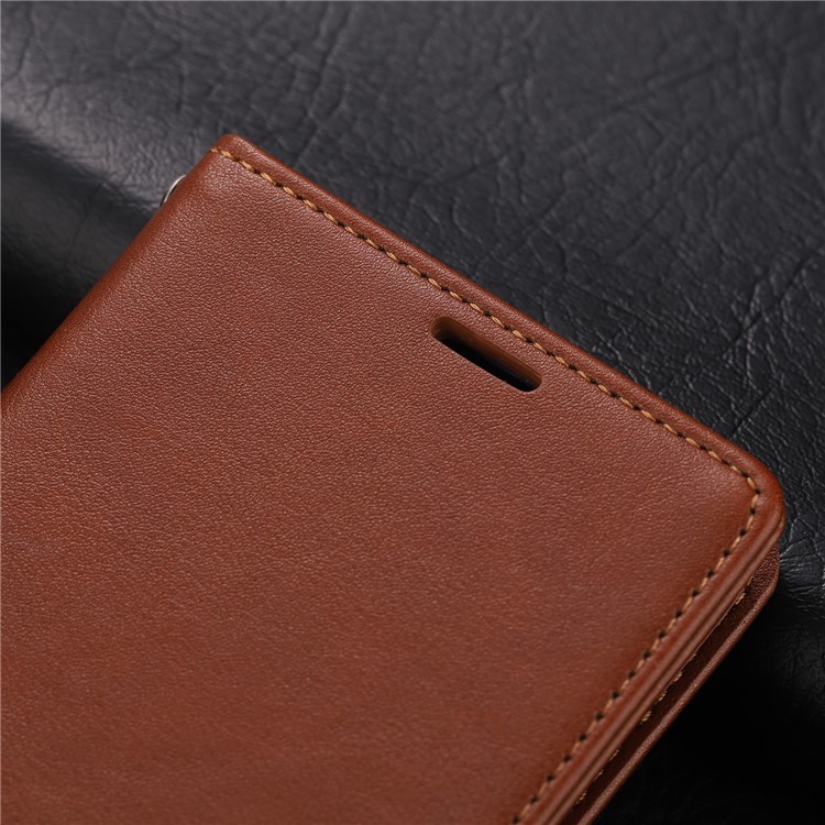 AZNS Leather Wallet Case for Xiaomi Mi 9 SE - Brown-10