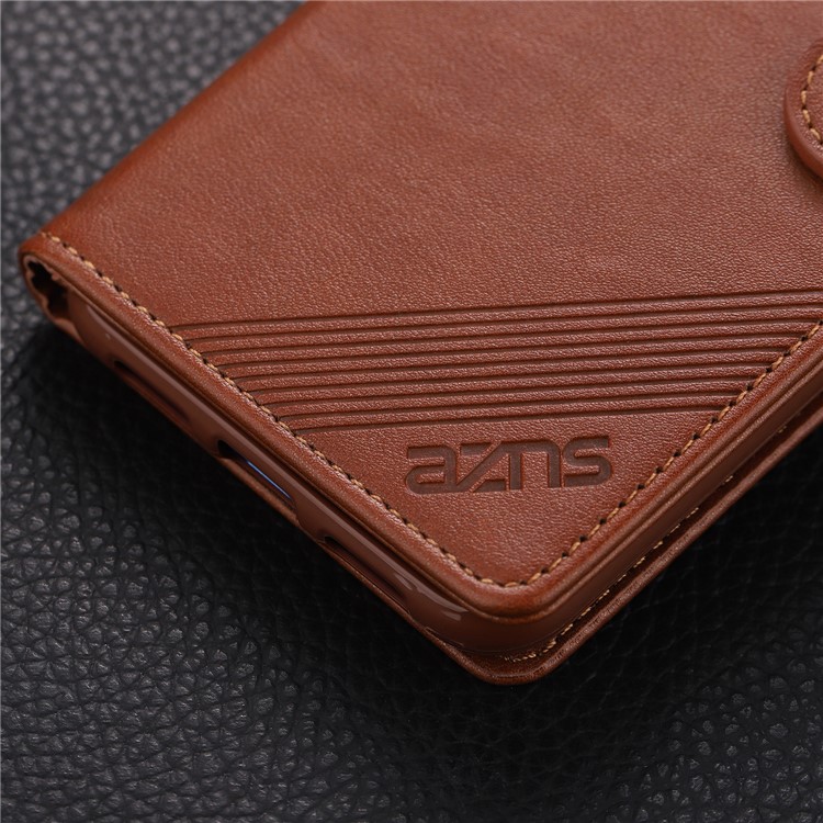 AZNS Leather Wallet Case for Xiaomi Mi 9 SE - Brown-12