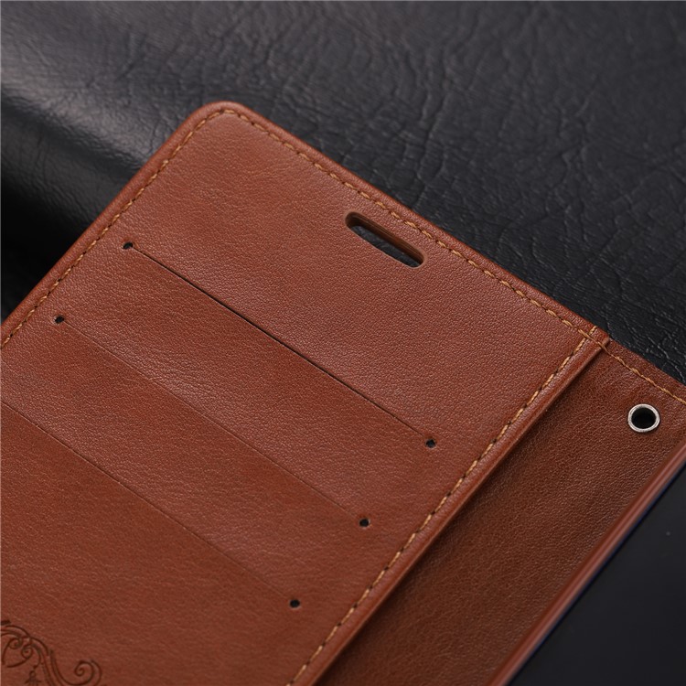 AZNS Leather Wallet Case for Xiaomi Mi 9 SE - Brown-16